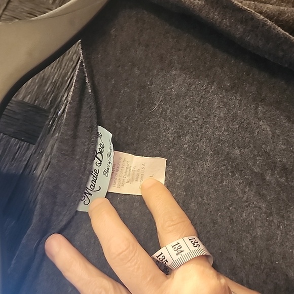 Heart Of Haute Gray Tie-Front Cardigan Size L - Picture 2 of 3